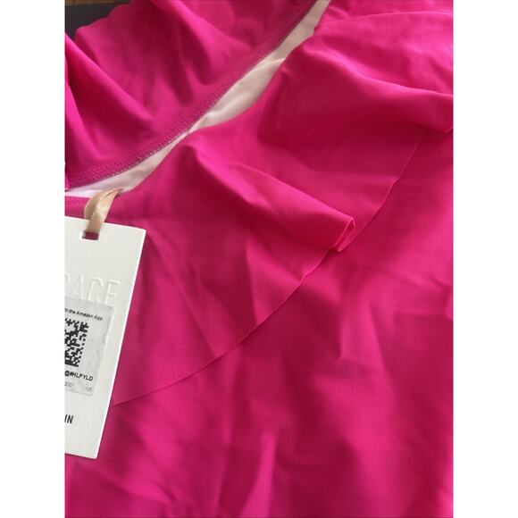 Girls One Piece Swimsuit with Skirt One Shoulder Ruffle Bathing Suit Size 14 - Picture 4 of 14